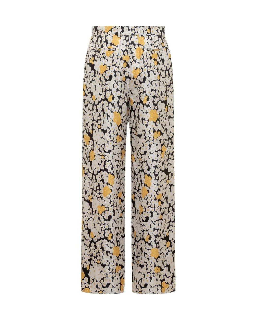 Lanvin White Silk Gamba Pants