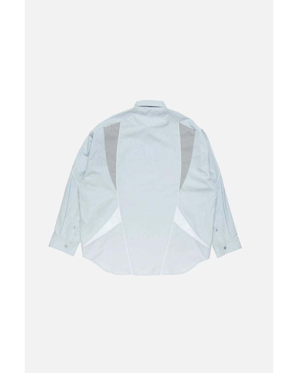 Acne Blue Embroidered Logo Button-Up Shirt for men