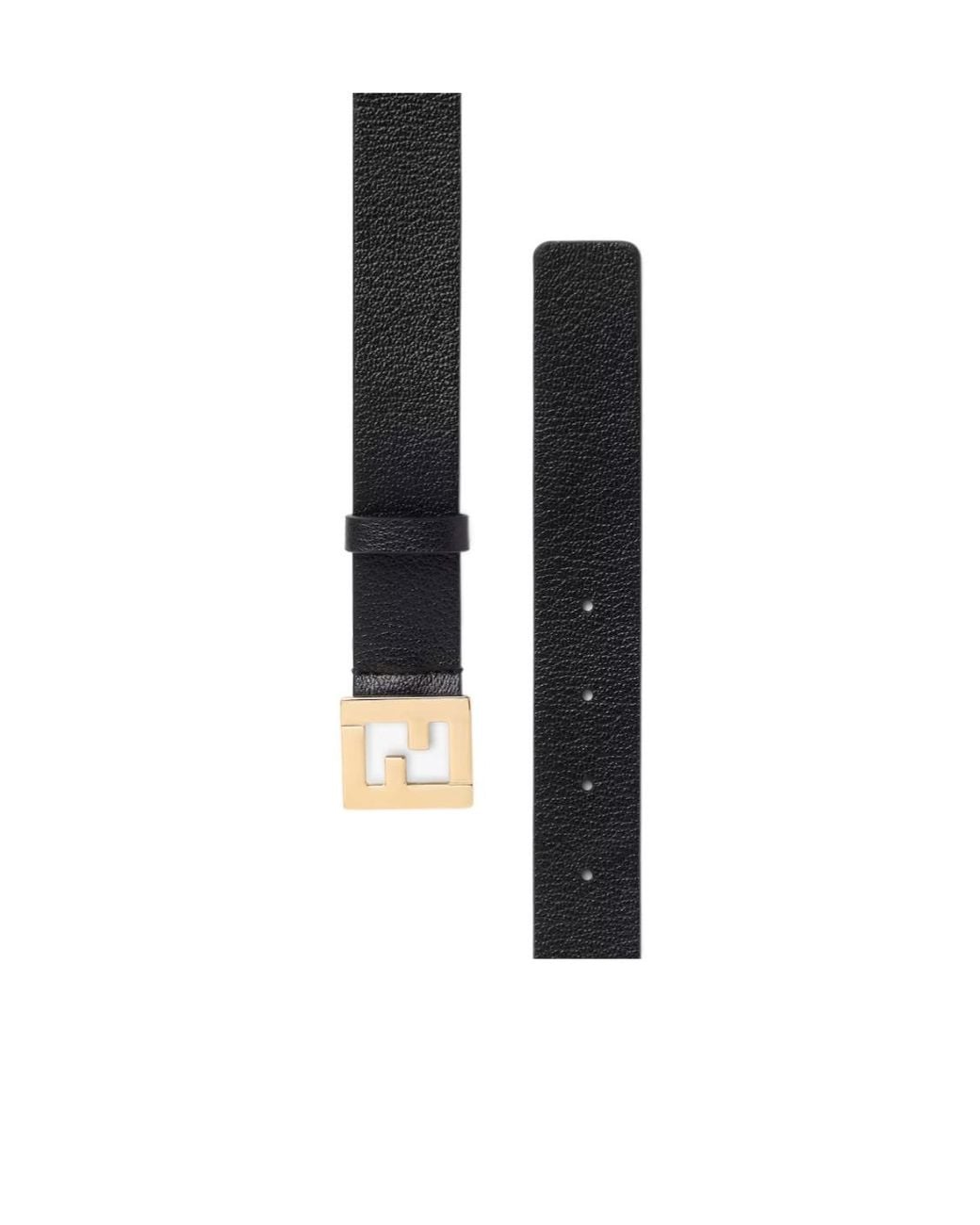 Fendi White Leather 30 Mm Belt for men