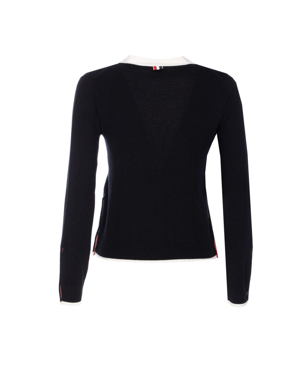 Thom Browne Blue V-Neck Knitted Cardigan