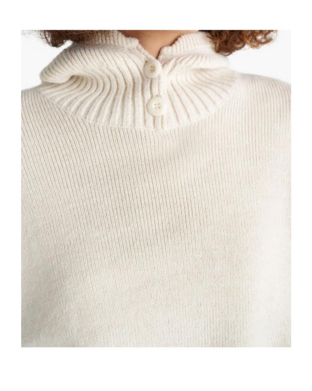 Lemaire White Ribbed Hooded Jumper