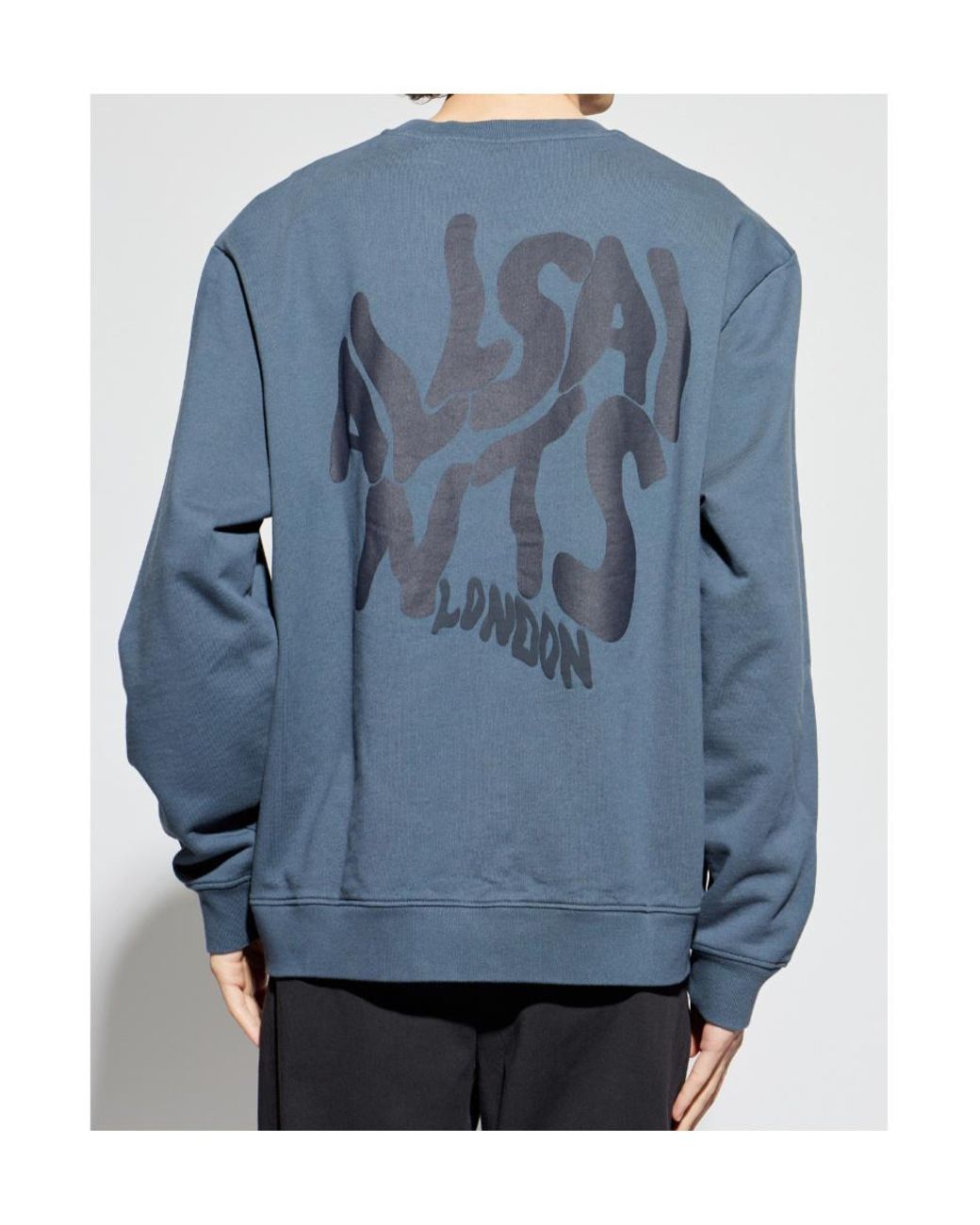 AllSaints Blue Orlando Graphic Sweatshirt for men