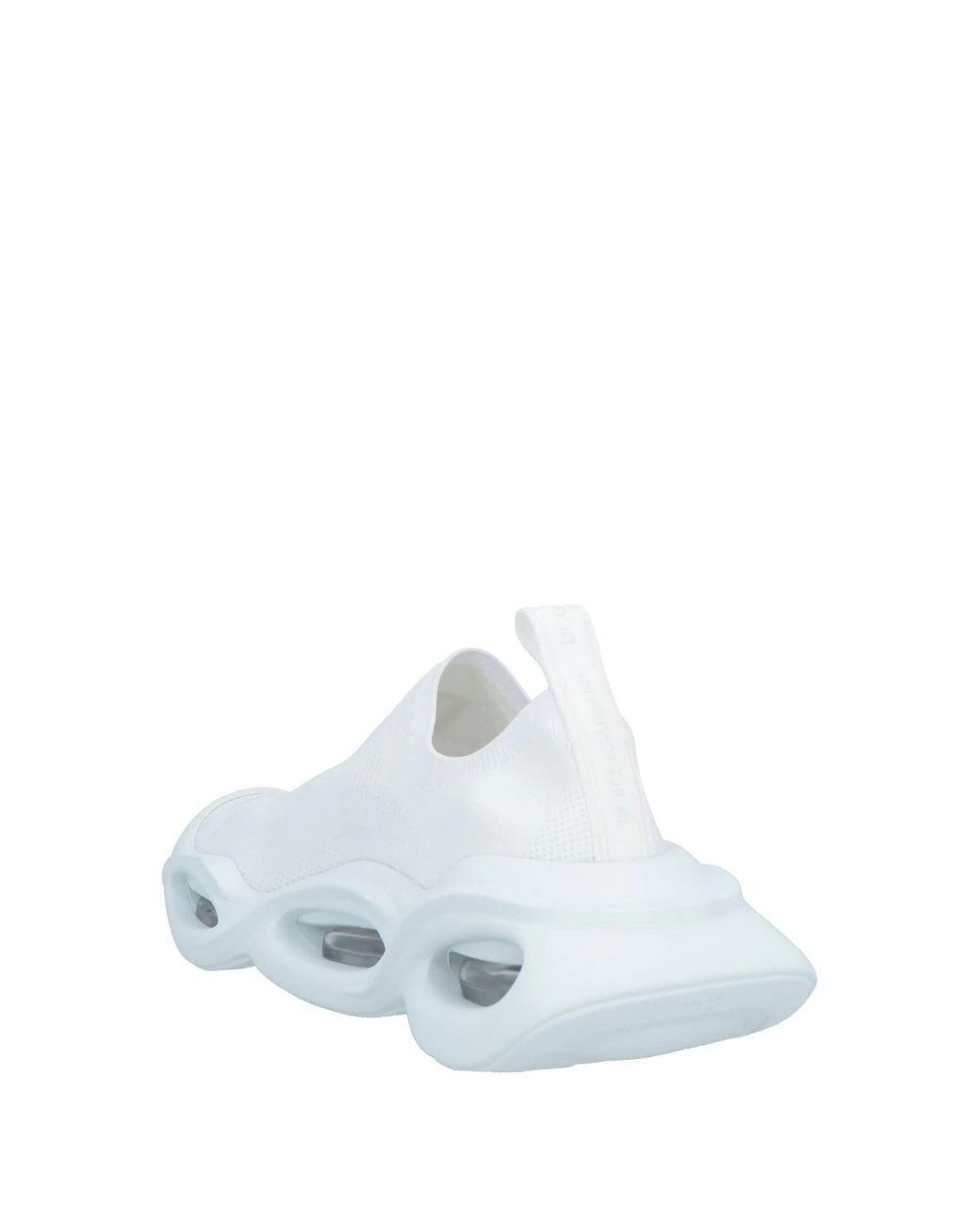 Dolce & Gabbana White Solid Color Leather Platform Sneakers