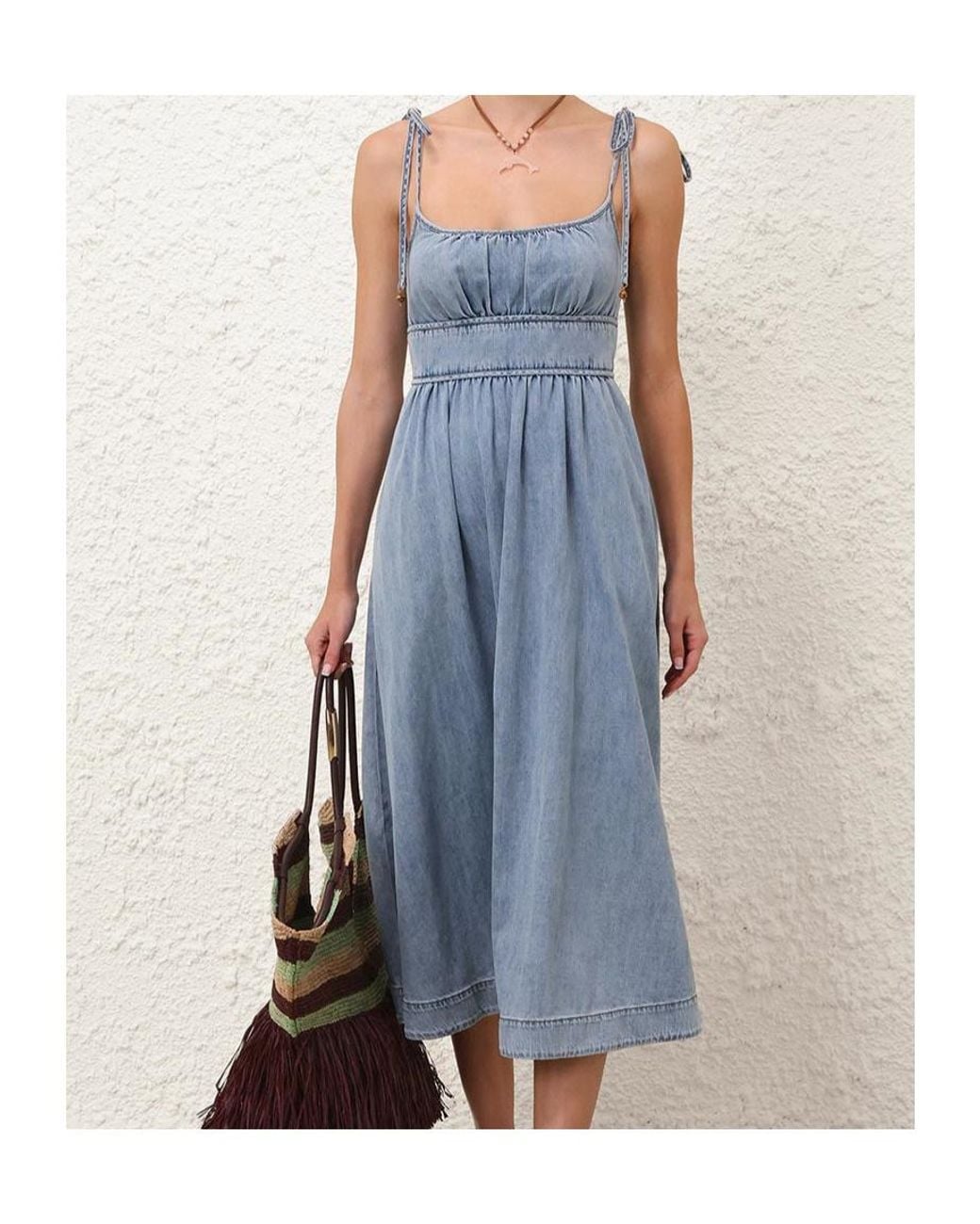 Zimmermann Blue Sleeveless Midi Dress