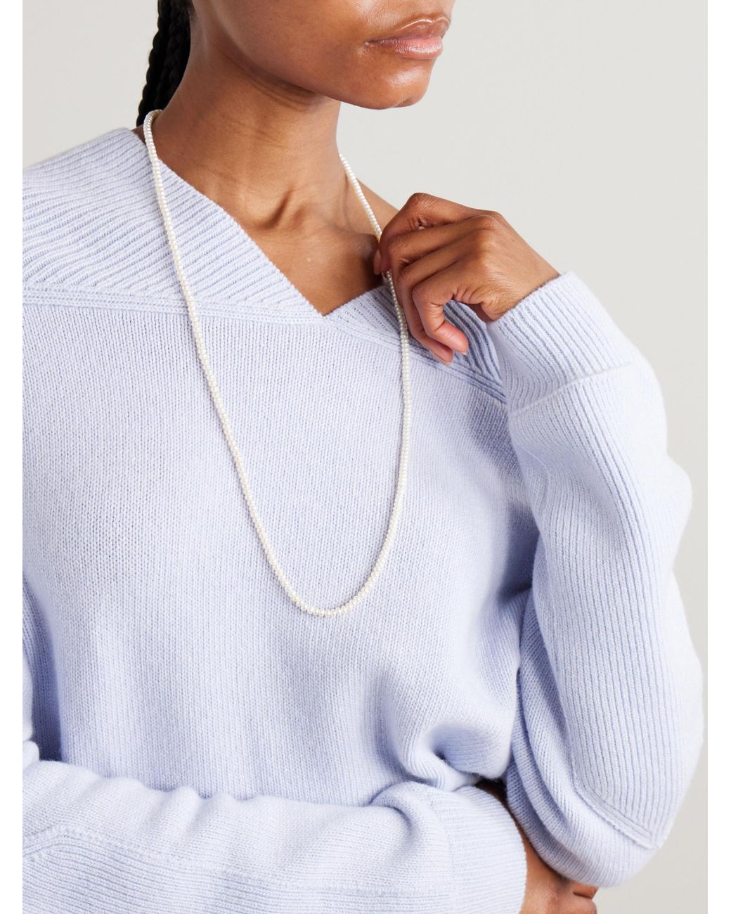 Loren Stewart White 14-Karat Pearl Necklace