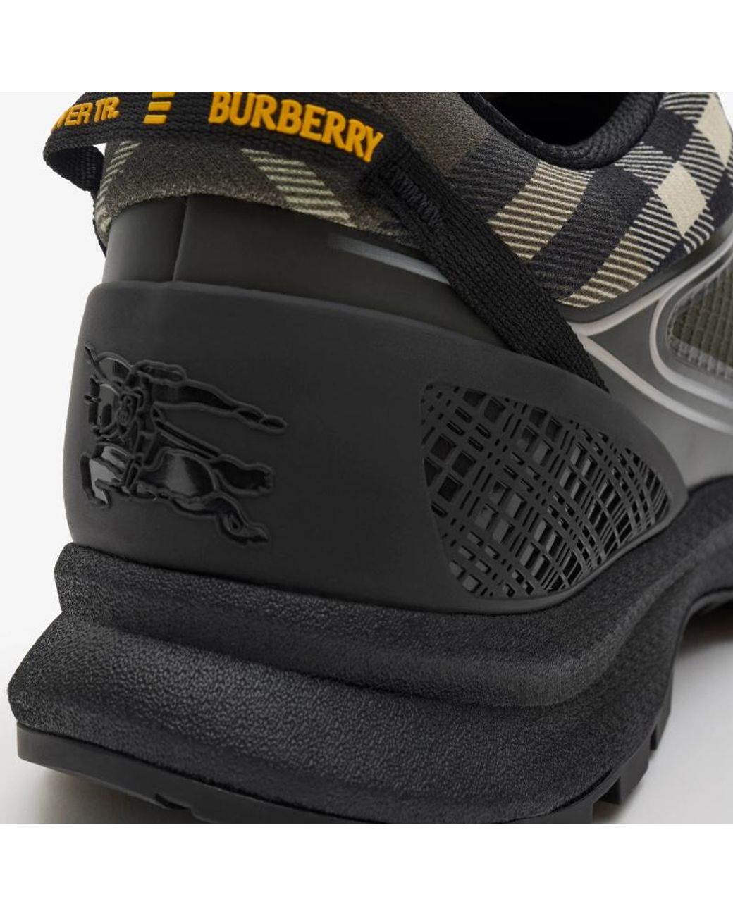 Burberry Multicolor Check And Mesh Discover Sneakers for men