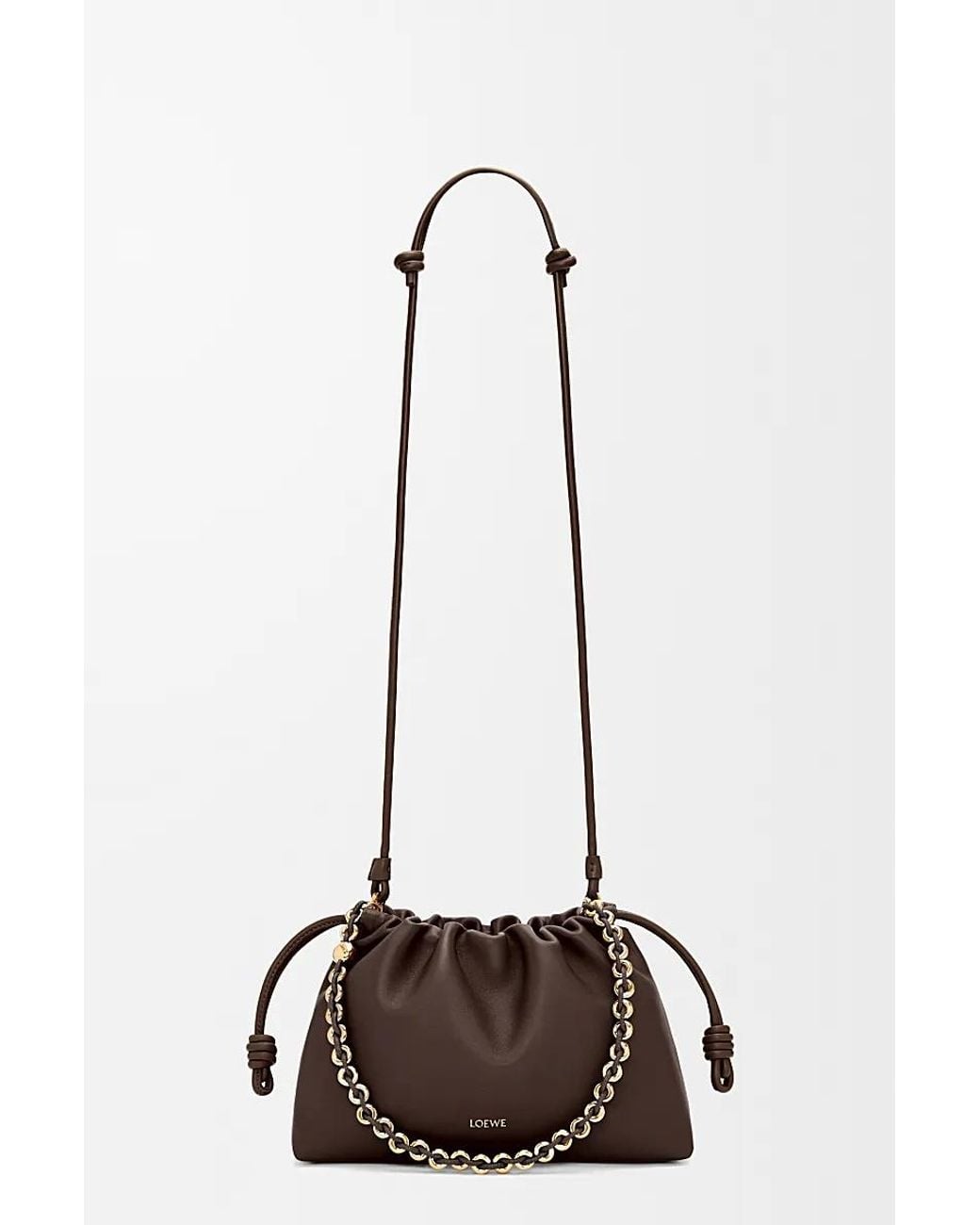 Loewe Brown Medium Flamenco Purse Bag