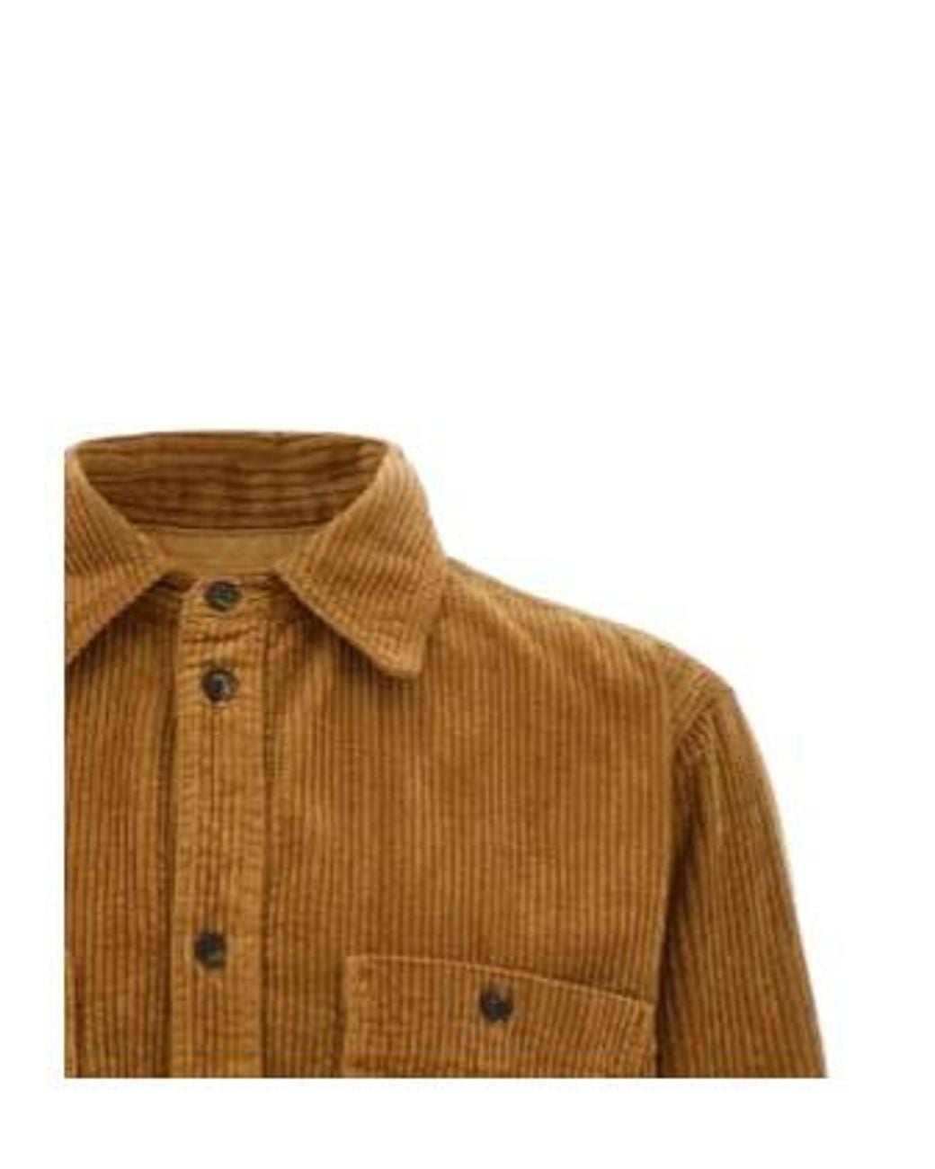 Isabel Marant Brown Corduroy Effect Shirt for men