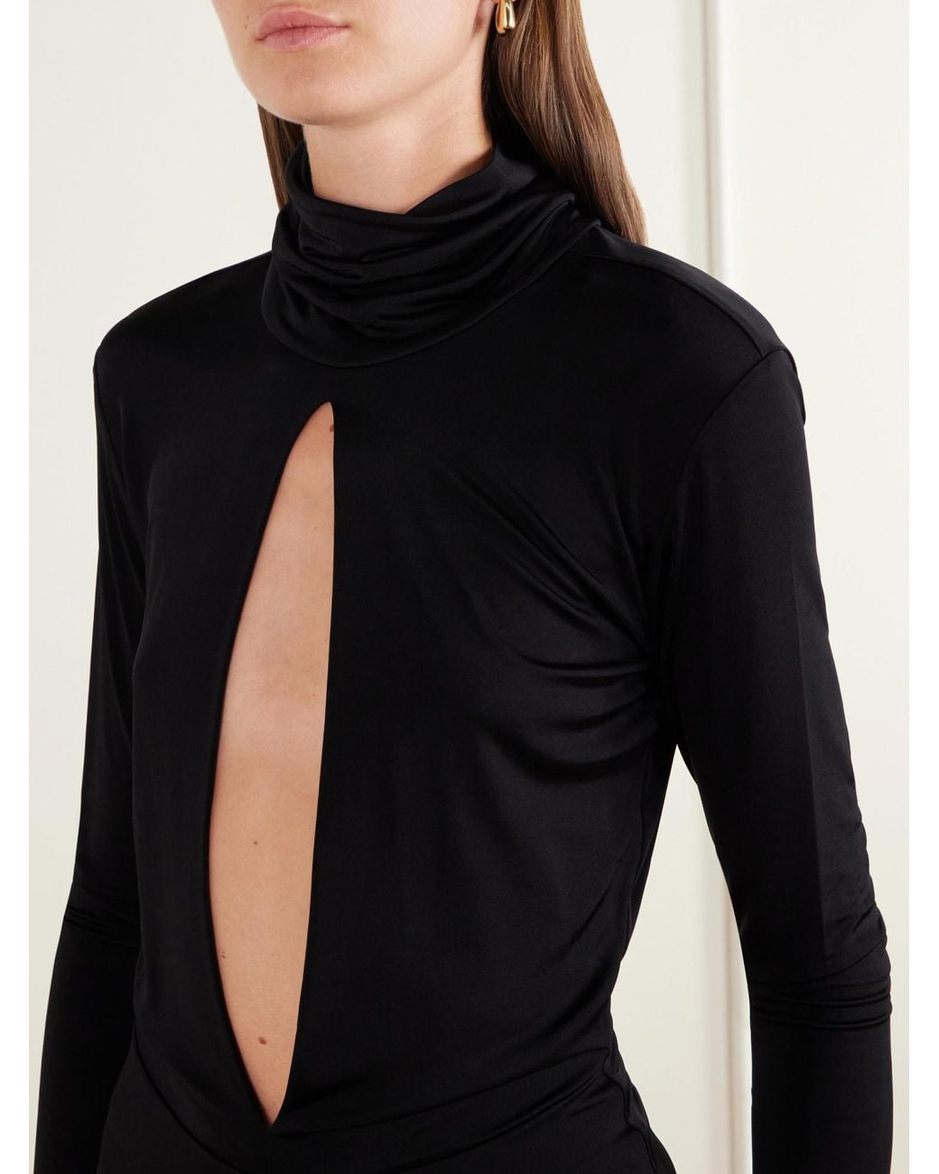 TOVE Blue Cut-Out Jersey Blouse