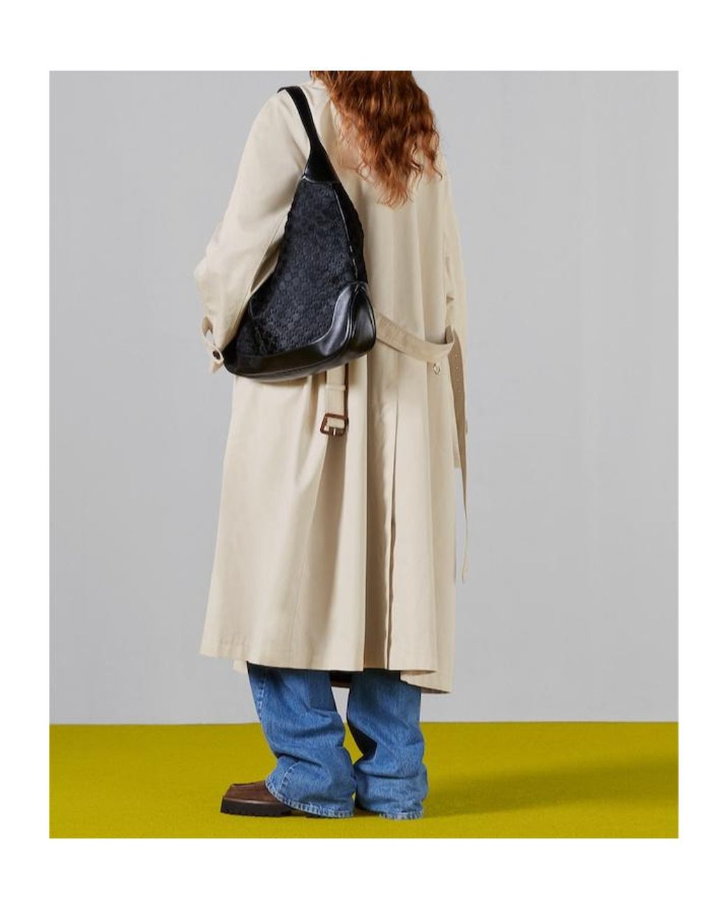 Gucci Natural Gabardine Trench Coat