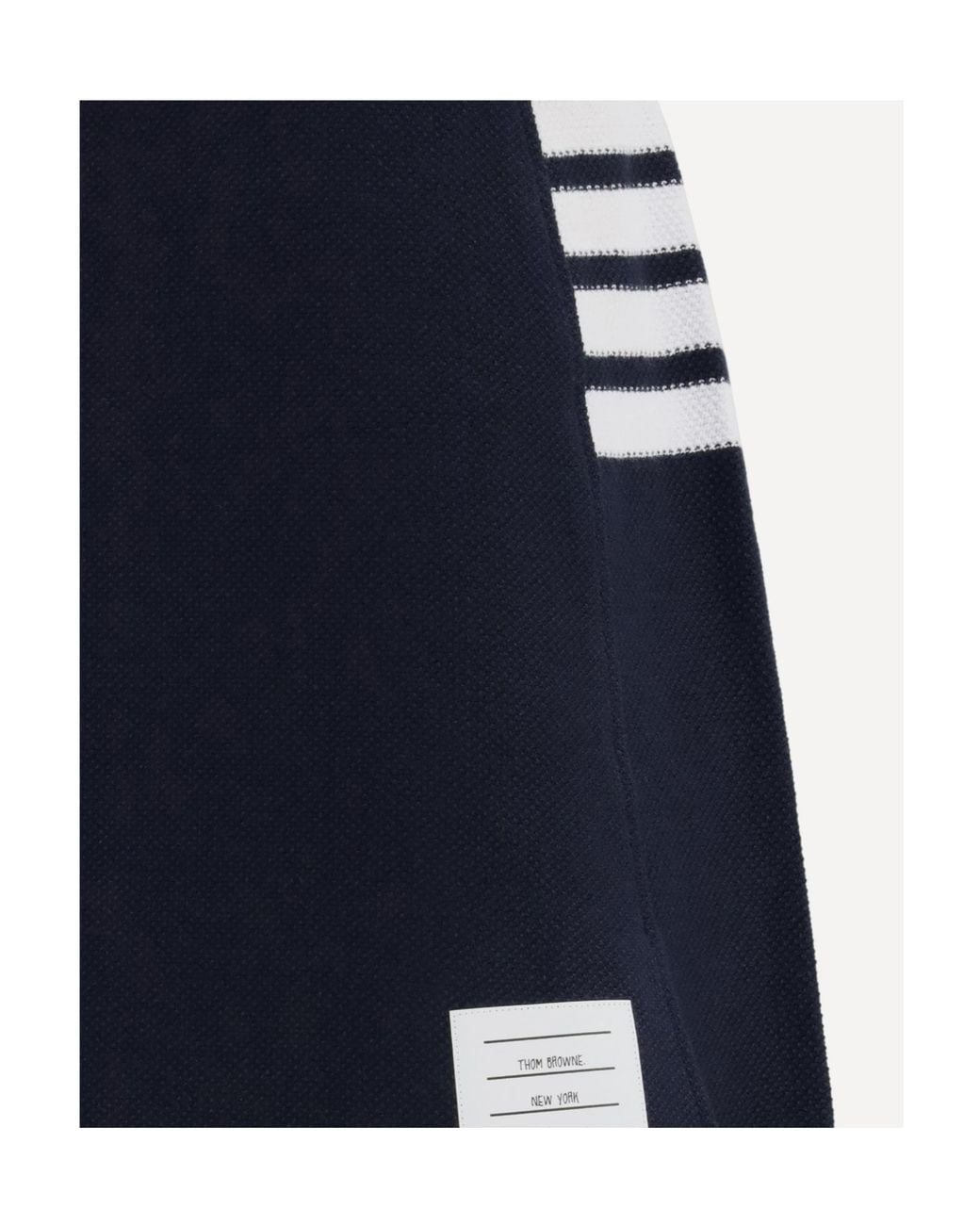 Thom Browne Blue Pique Label Appliqué 4-Bar Mini Skirt