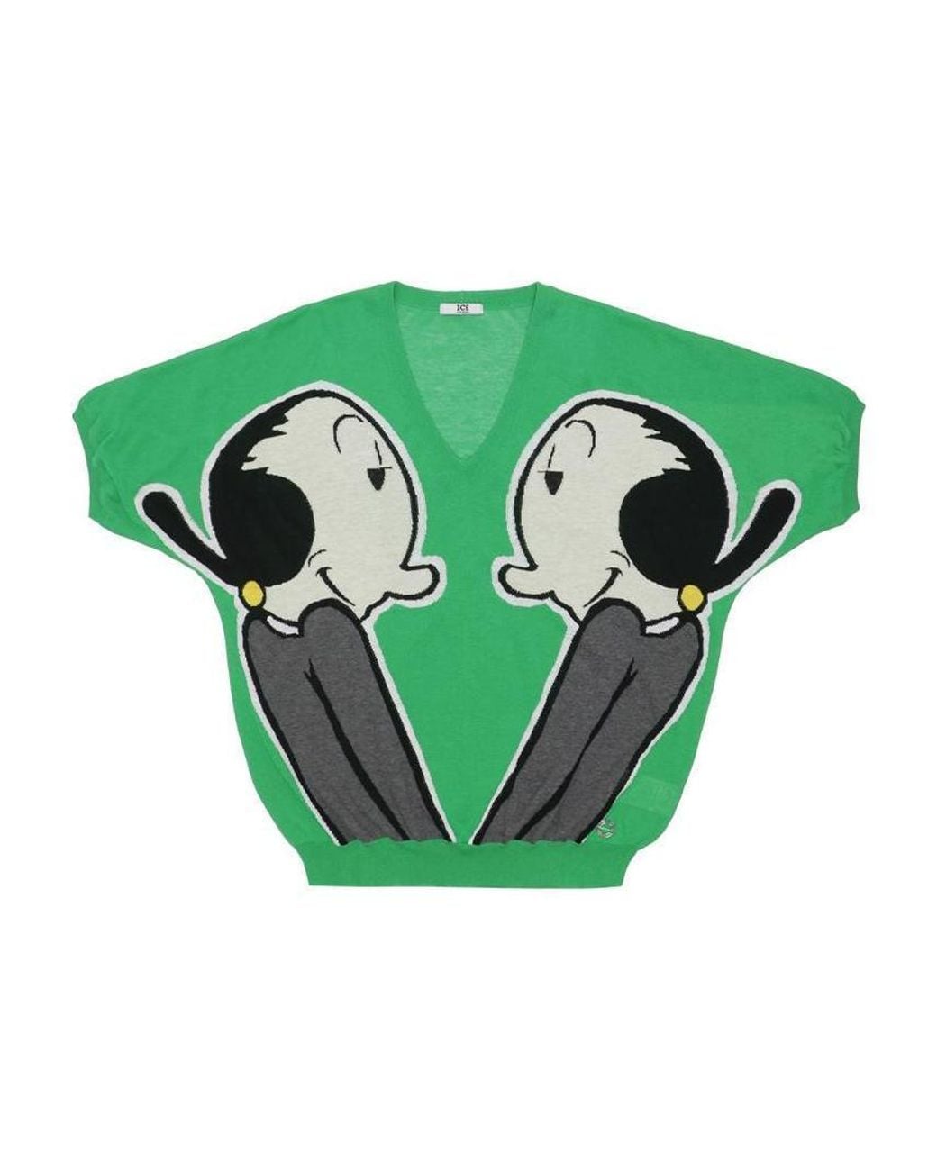 Iceberg Green Printed Pattern Pullover