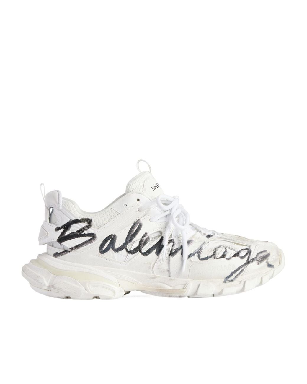 Balenciaga White Track Signature Sneaker