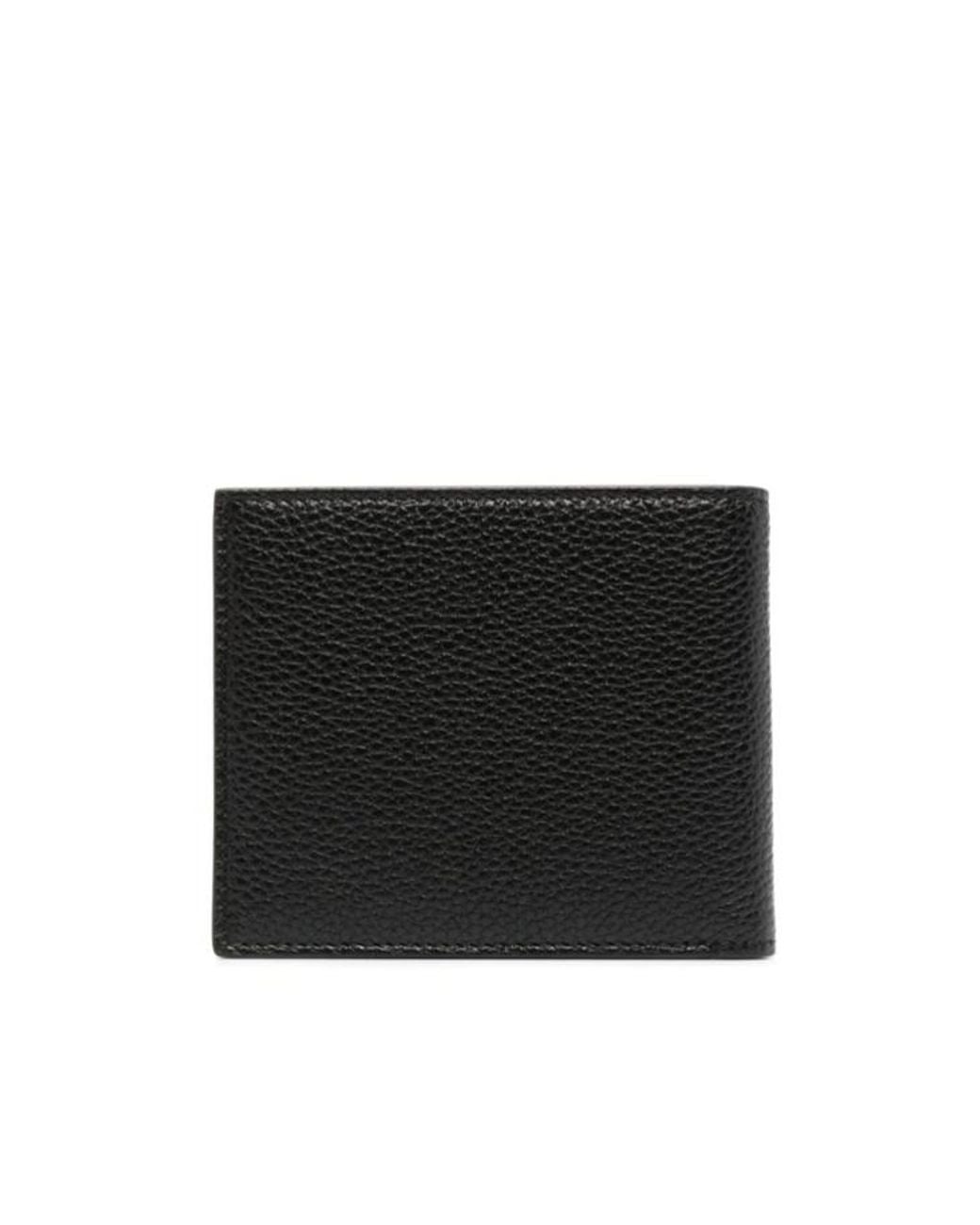 Tom Ford Black Logo Bifold Leather Wallet for men