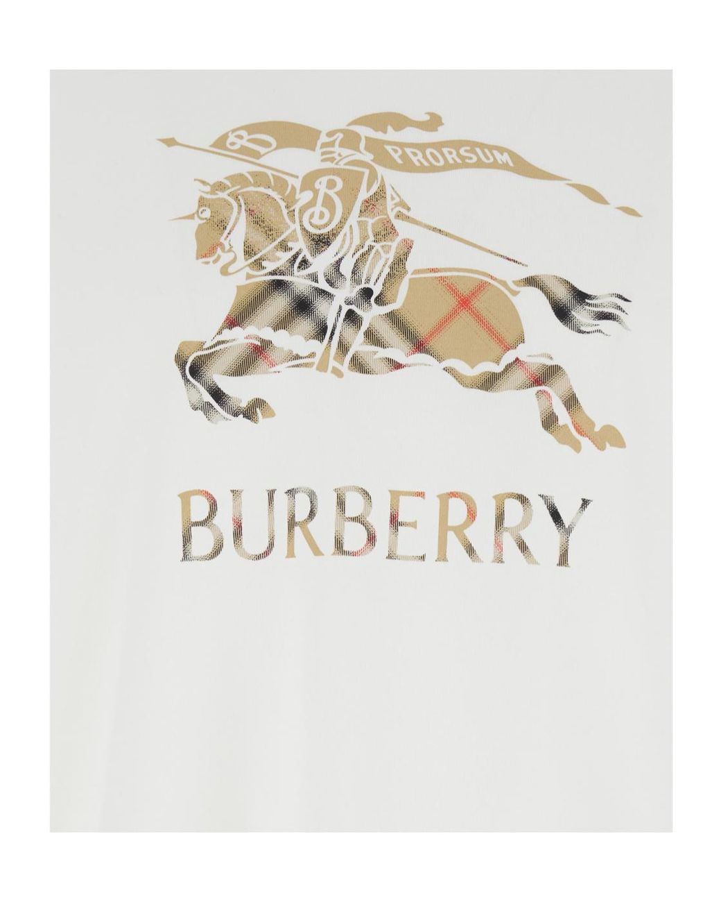 Burberry White Long Sleeve T-Shirt Chalk for men