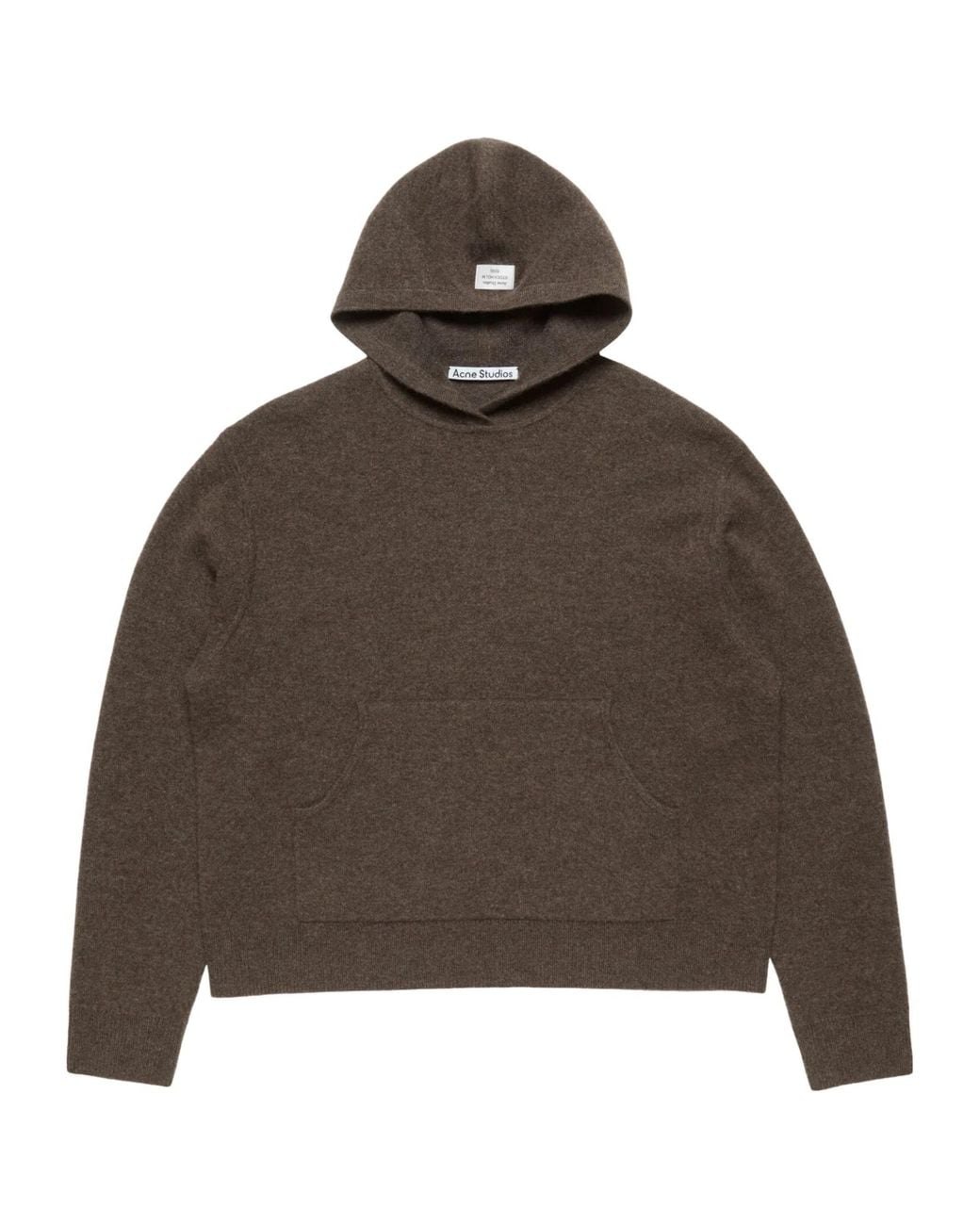 Acne Brown Cashmere-Blend Hoodie for men