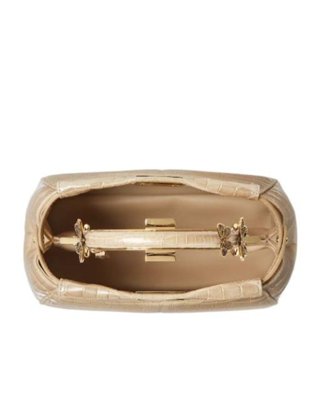 Fendi Natural Pearlescent Ivory Crocodile Leather Bag
