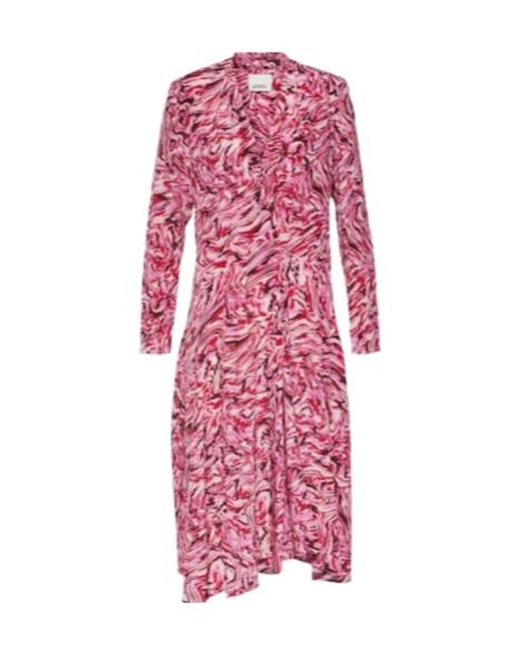 Isabel Marant Pink Patel Printed Silk Midi Dress