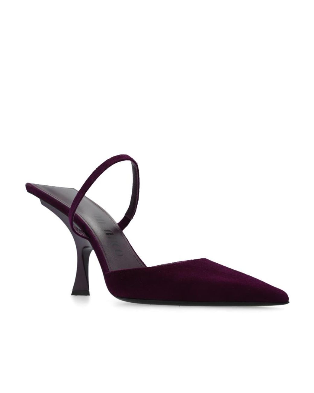 The Attico Purple The Ester Pointed Toe Slingback Pumps