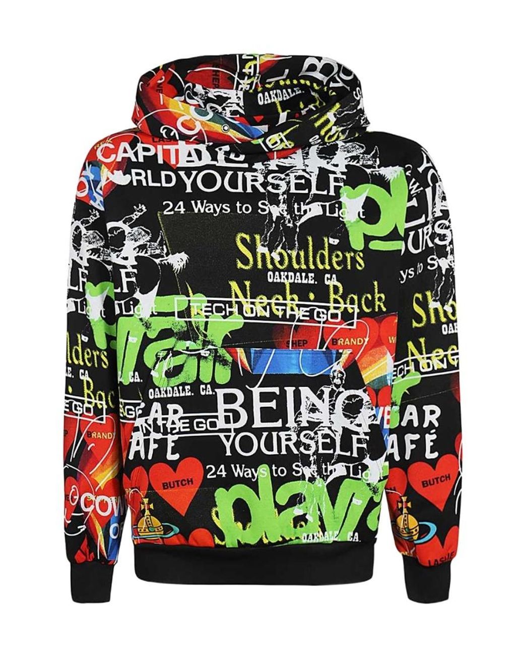 Vivienne Westwood Green All-Over Print Hoodie for men