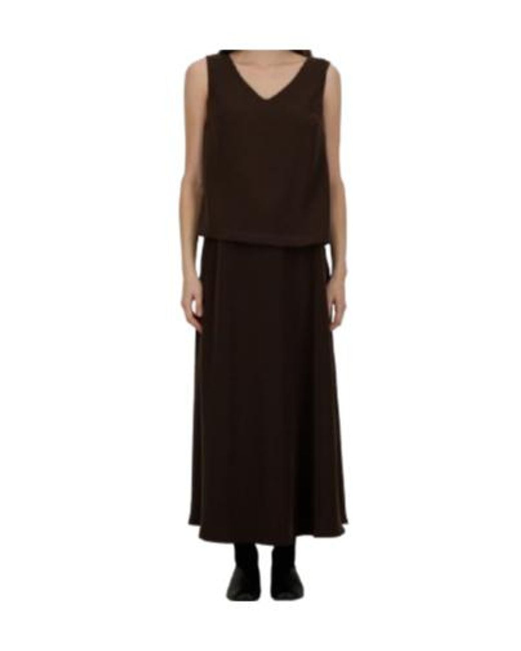 Herno Brown Resort V-Neck Top