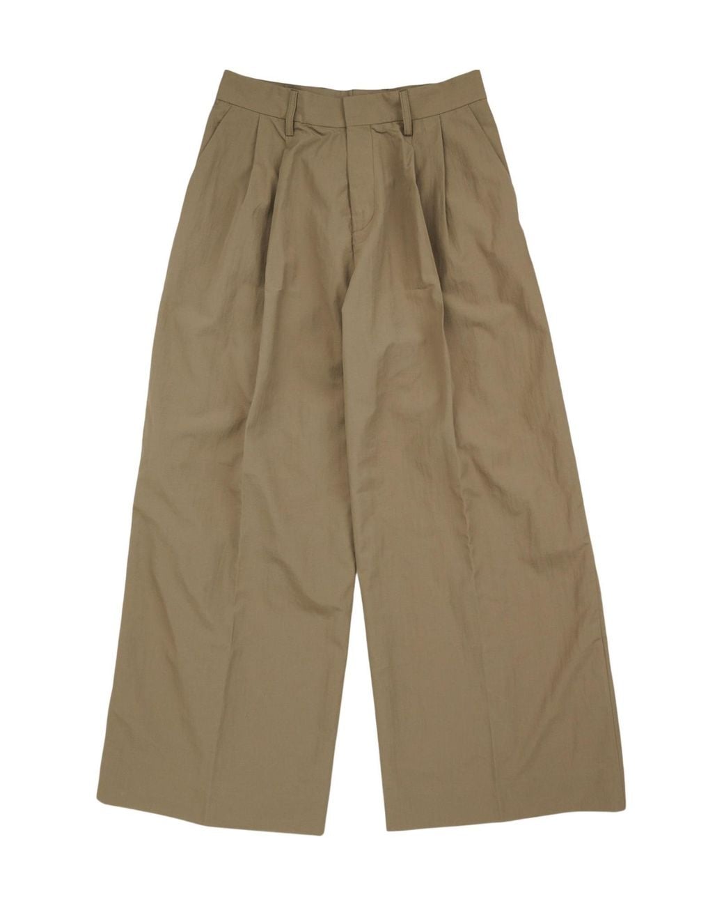 ERL Green Pleated Wide Trousers for men