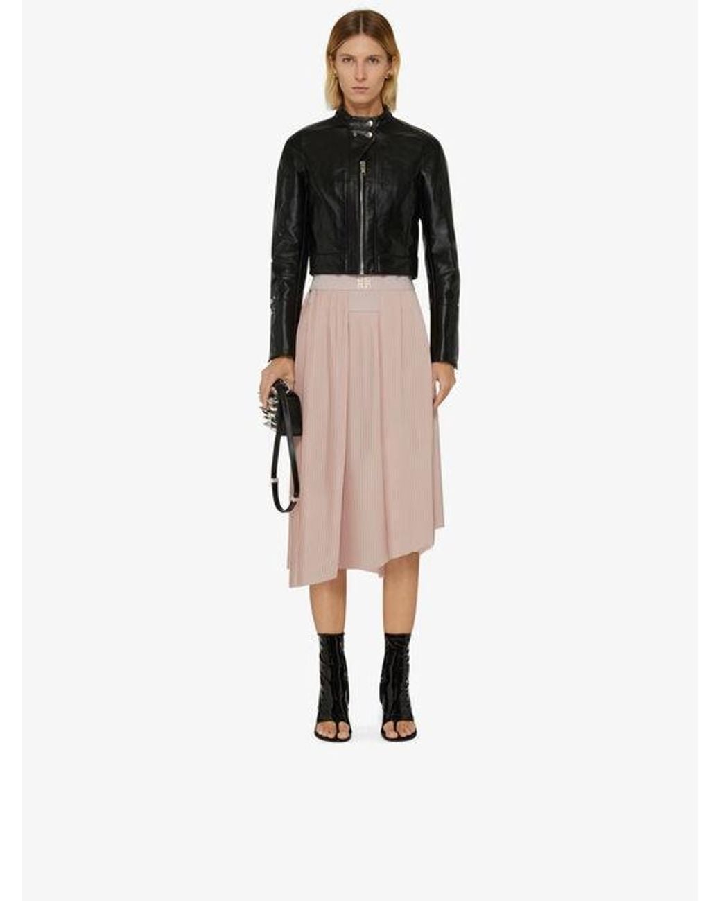 Givenchy Pink Asymmetrical Pleated Skirt
