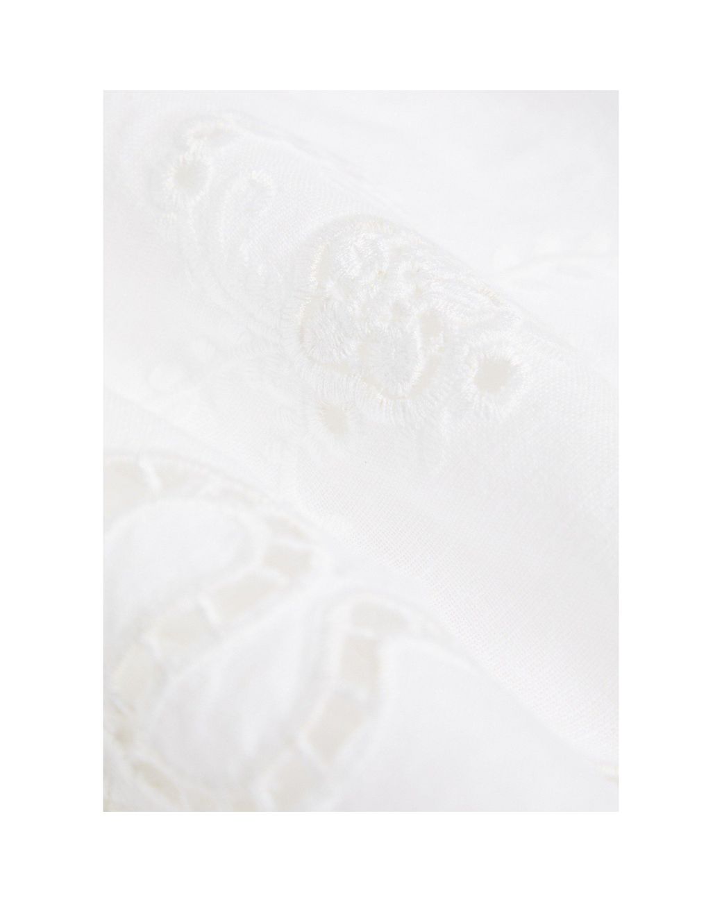 Self-Portrait White Square Neck Ruffle Shoulder Dress
