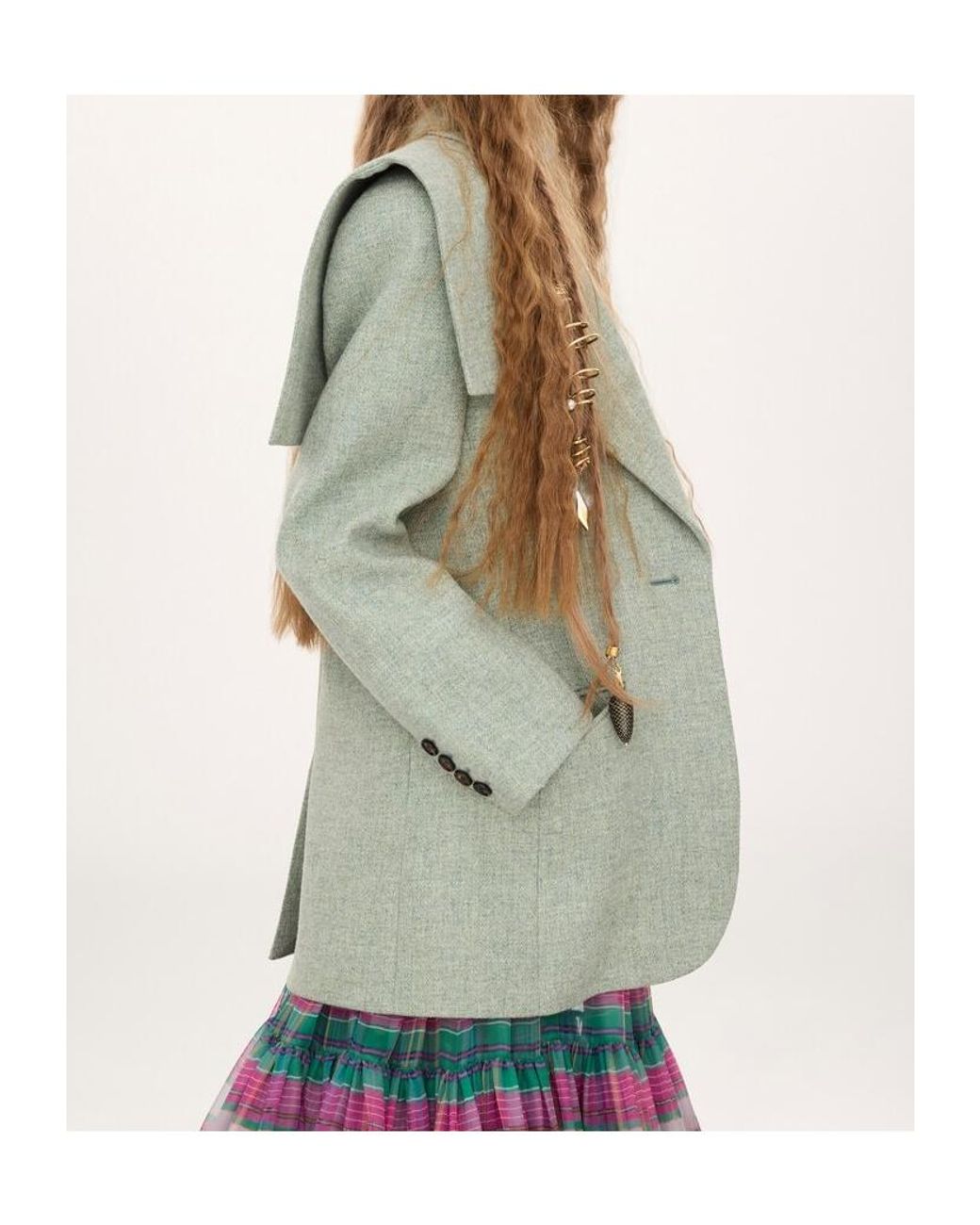 Chloé Green Chloé Single-Breasted Tailored Jacket