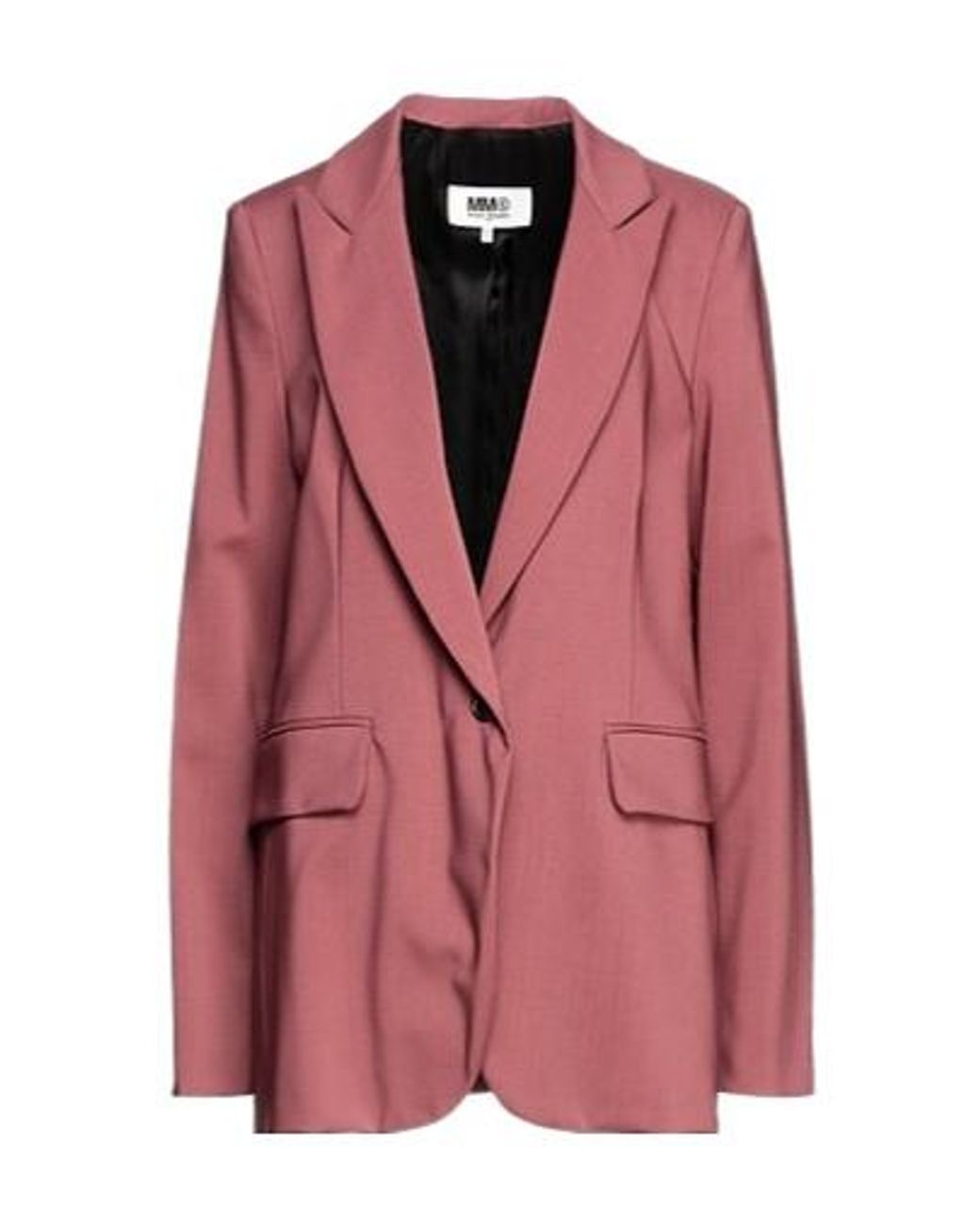 MM6 by Maison Margiela Pink Woolen Long-Sleeved Coat