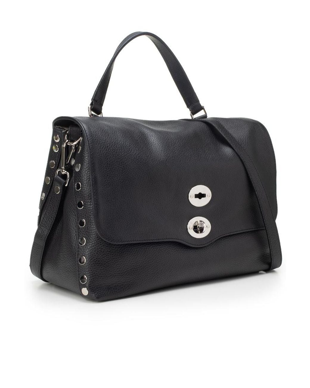 Zanellato Black Large Postina Leather Tote Bag