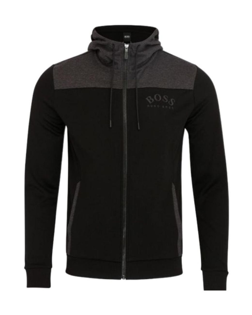 Boss Black Logo Hooded Casual Jacket for men