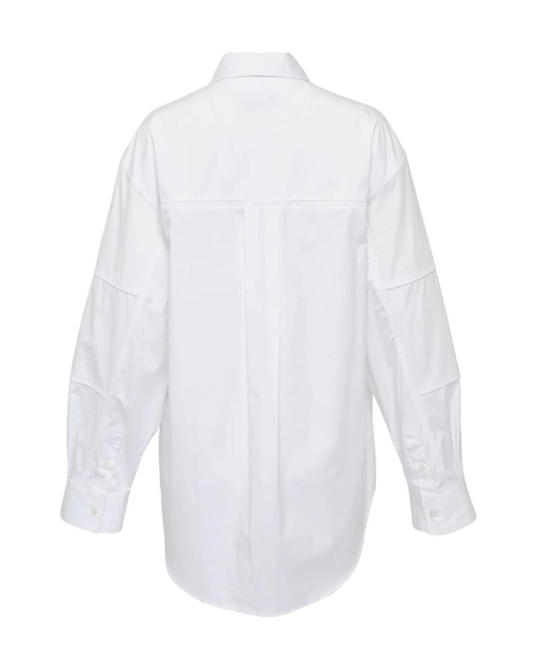 MSGM White Contrasting Piping Poplin Shirt