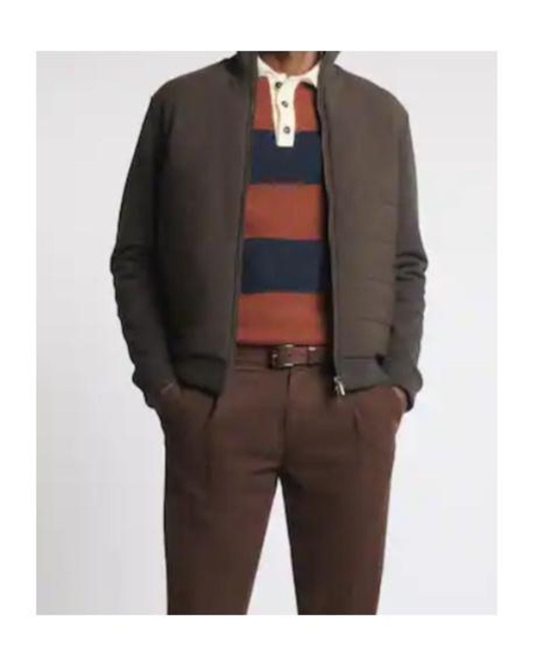 Fay Black Quilted Zip-Up Jacket for men