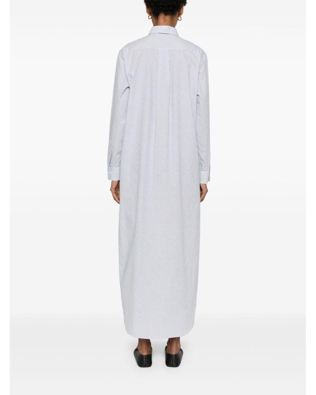 Céline White Long Shirt Dress