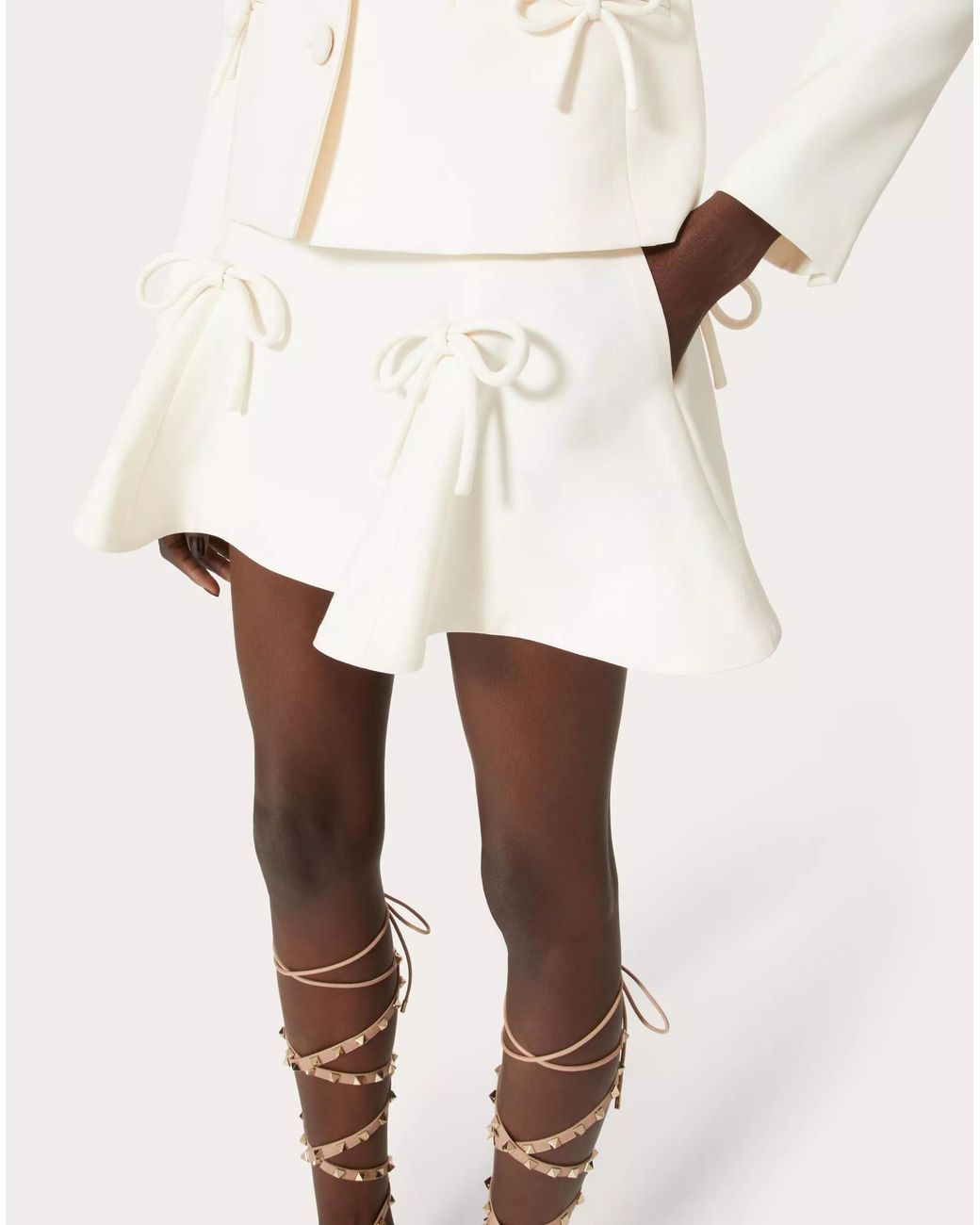 Valentino Natural Crepe Couture Mini Skirt