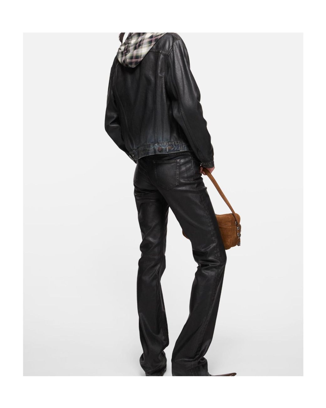 Acne Gray Coated Denim Jacket