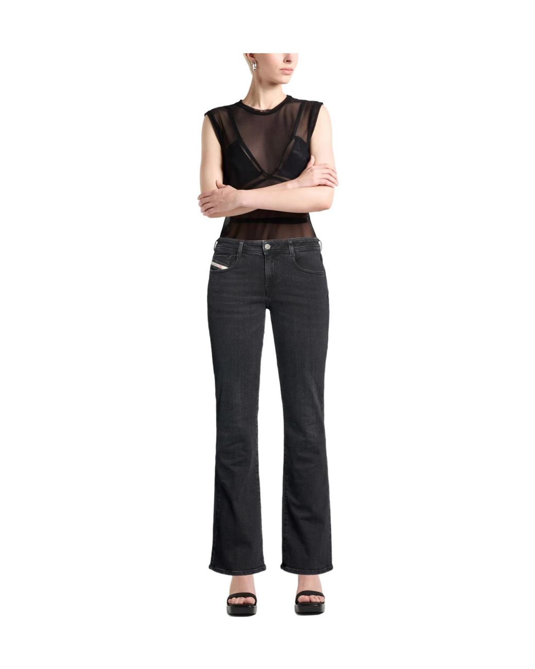 DIESEL Black Denim Trousers