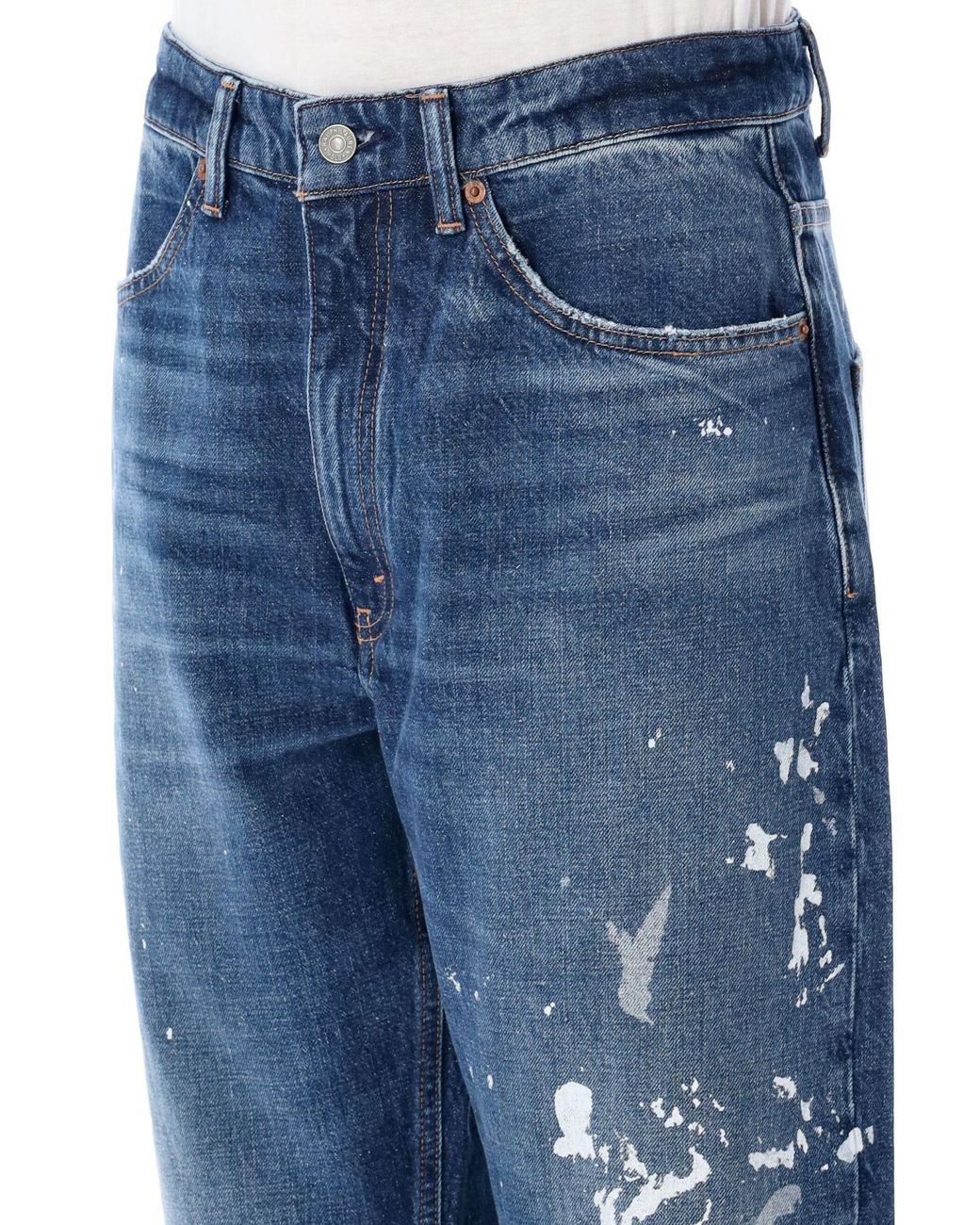 Polo Ralph Lauren Blue Distressed Tapared Jeans