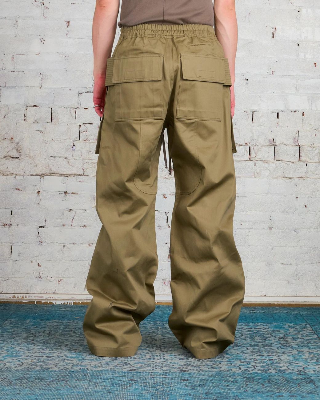 Rick Owens Green Multi-Pocket Casual Pants for men