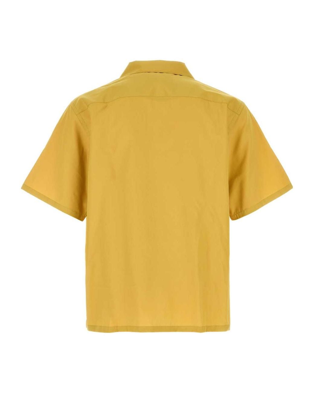 Prada Yellow Mustard Poplin Shirt for men