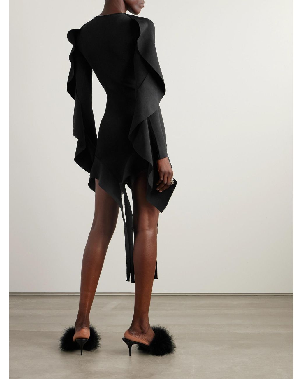 Mugler Black Solid-Color Dress