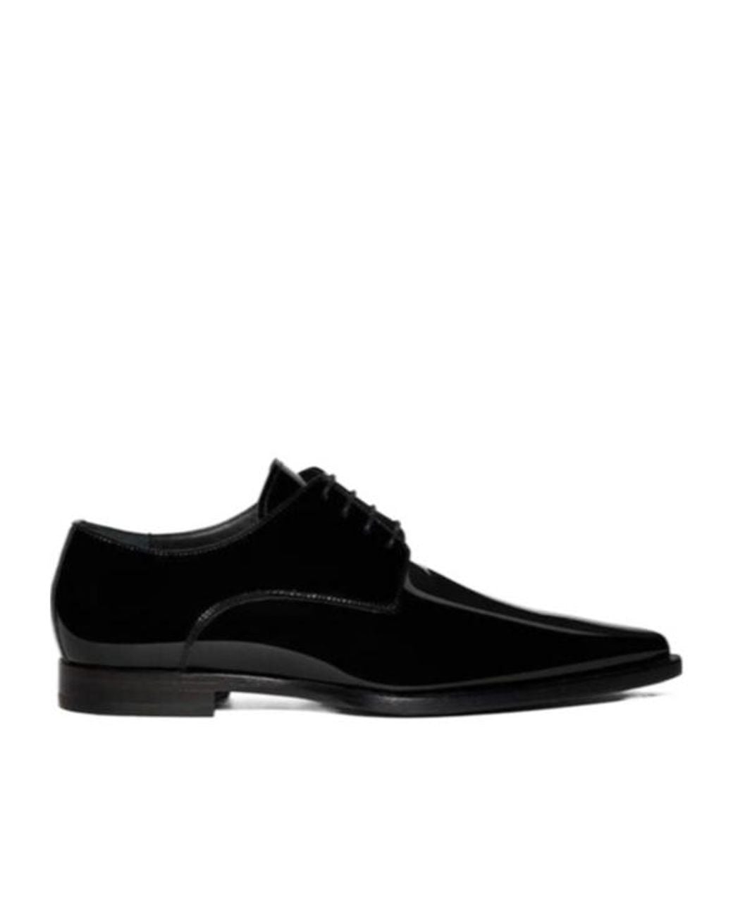 DSquared² Black Ibra Tapered Toe Lace-Up Shoes for men