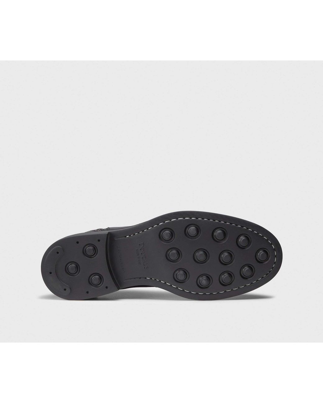 Doucal's Black Perforated Leather Ankle Boots for men