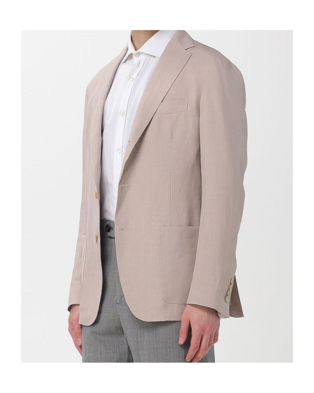 Eleventy Gray Single-Breasted Patch-Pocket Blazer for men