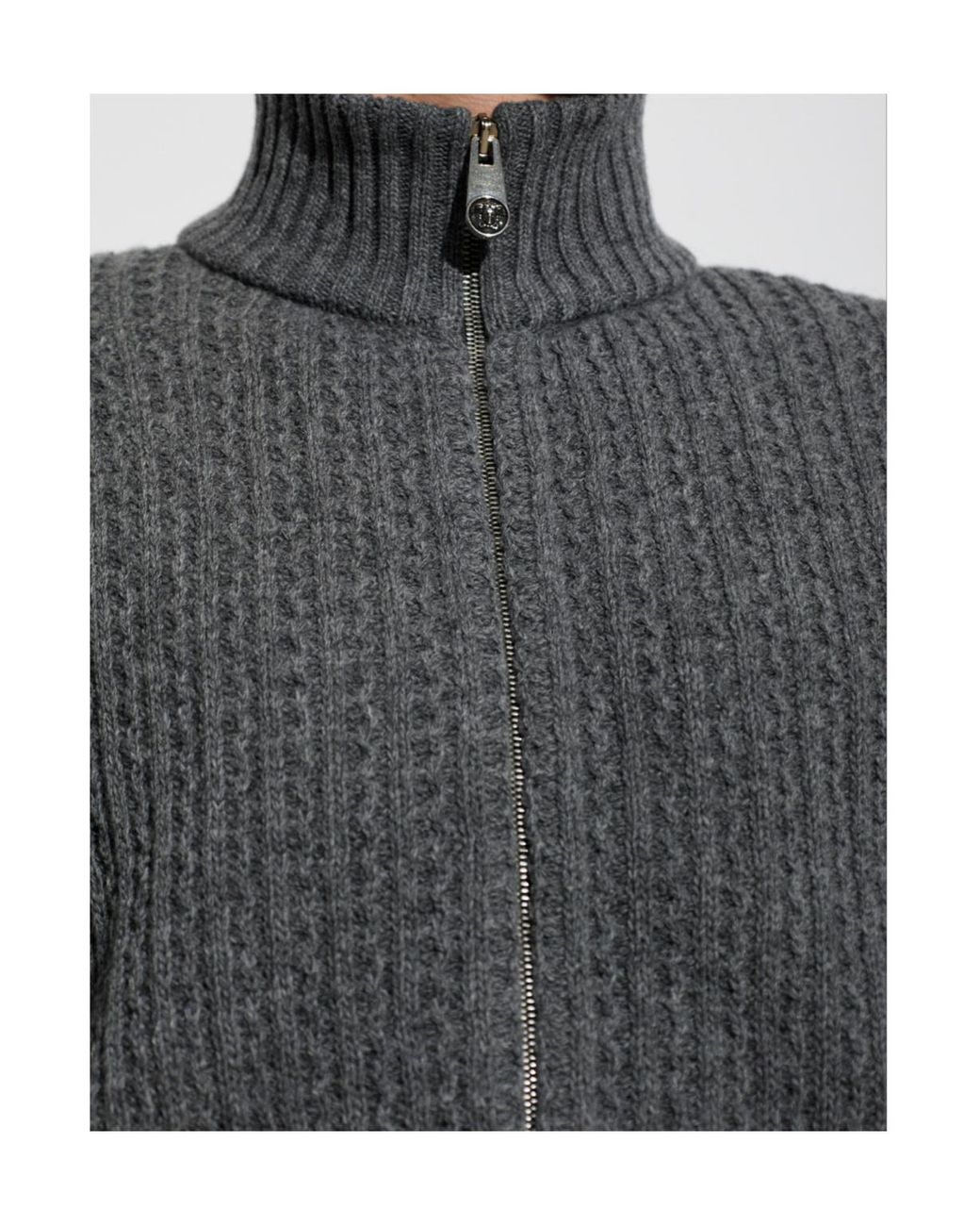 Versace Gray High-Neck Cardigan for men