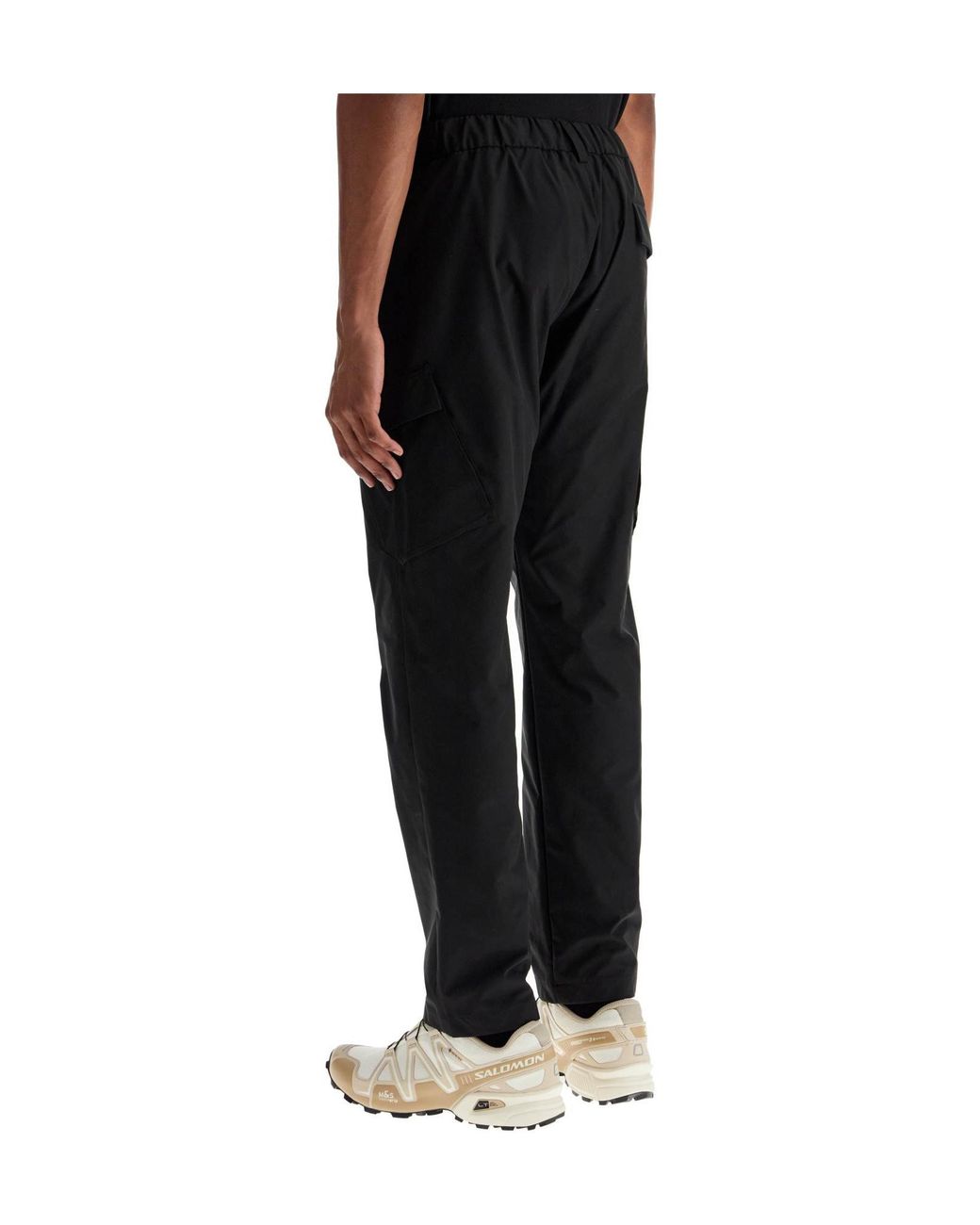 Herno Black High-Waist Tapered Trousers for men