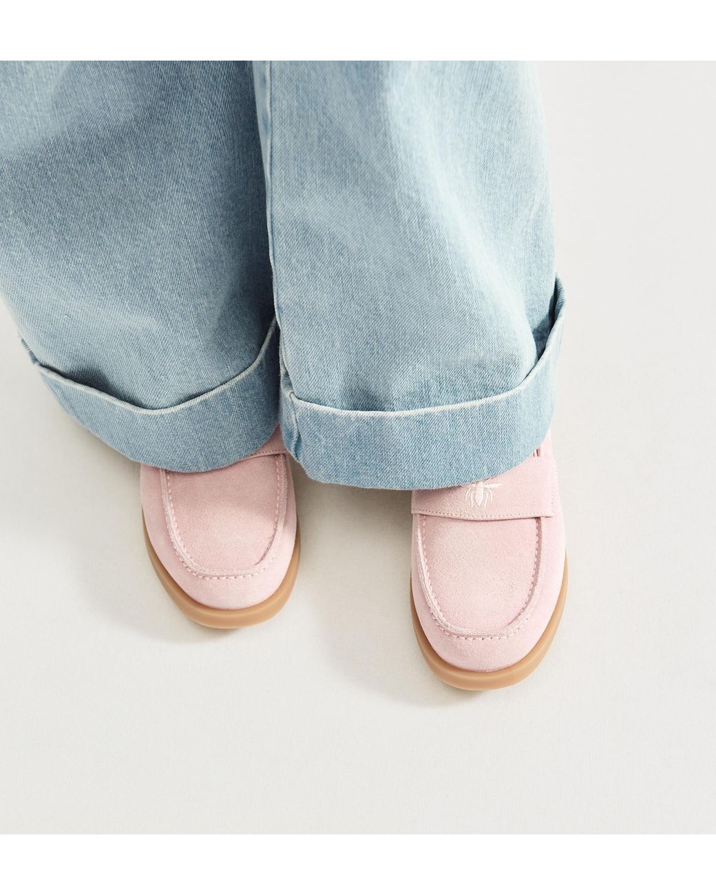 Dior Pink Round-Toe Loafers