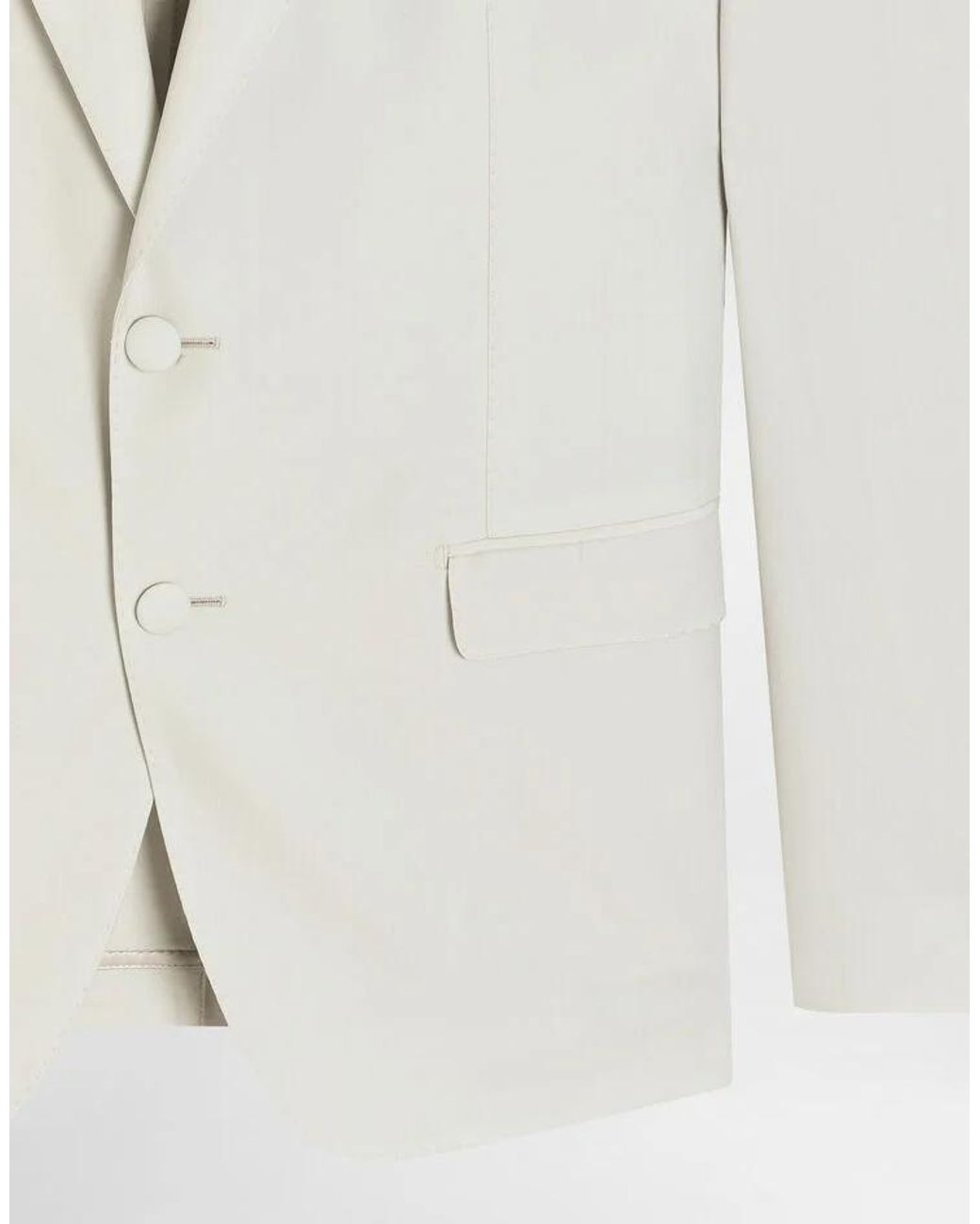 Dolce & Gabbana White Single-Breasted Slim Blazer for men