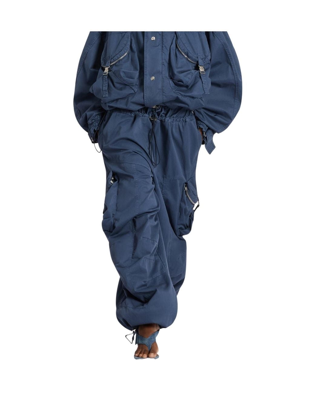 The Attico Blue The Oversized Parachute Cargo Pants